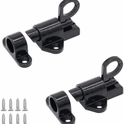 Deko Serrure de porte en aluminium 2 pièces, serrure de fenêtre, anneau antivol de porte et de fenêtre