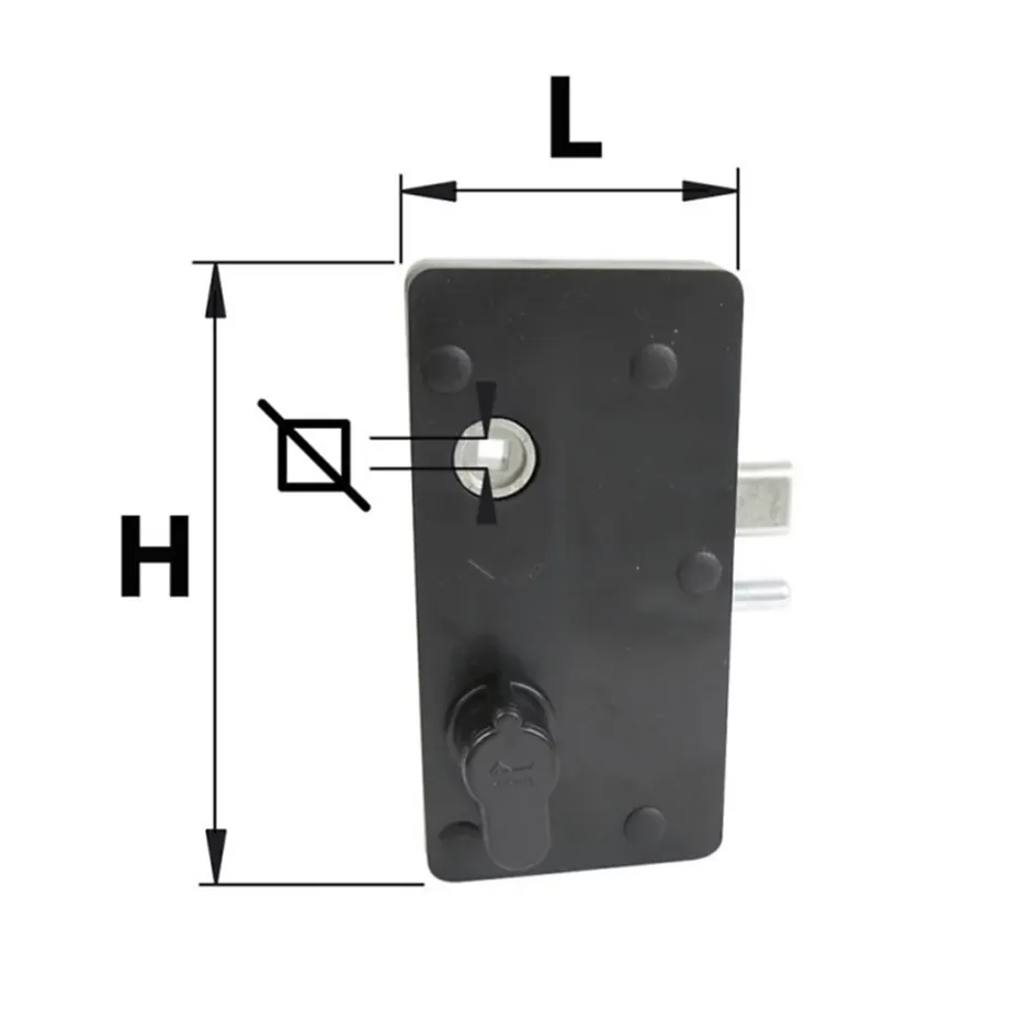 Afbat Serrure de portillon SRP01 noir