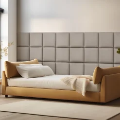 Set de 4 coussins muraux Carpino en velours 30 x 30 cm gris clair neu.haus-[Neu.Haus] Hot