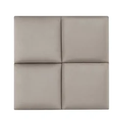 Set de 4 coussins muraux Carpino en velours 30 x 30 cm gris clair neu.haus-[Neu.Haus] Hot