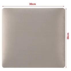 Set de 4 coussins muraux Carpino en velours 30 x 30 cm gris clair neu.haus-[Neu.Haus] Hot