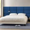 [Neu.Haus] Set de 3 coussins muraux Carpino en velours 60 x 30 cm bleu marine neu.haus