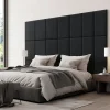 [Neu.Haus] Set de 3 coussins muraux Carpino en tissu 60 x 30 cm noir neu.haus