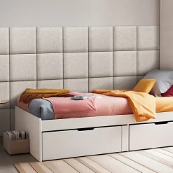 [Neu.Haus] Set de 4 coussins muraux Carpino en tissu 30 x 30 cm gris neu.haus