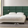[Neu.Haus] Set de 3 coussins muraux Carpino en velours 60 x 30 cm vert foncé neu.haus
