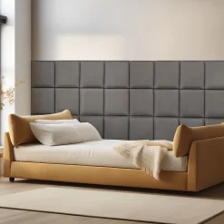 [Neu.Haus] Set de 4 coussins muraux Carpino en velours 30 x 30 cm gris foncé neu.haus