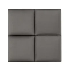 [Neu.Haus] Set de 4 coussins muraux Carpino en velours 30 x 30 cm gris foncé neu.haus
