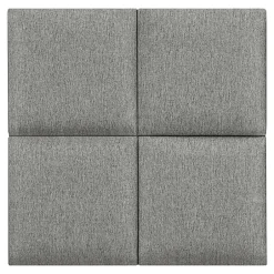 [Neu.Haus] Set de 4 coussins muraux Carpino en tissu 30 x 30 cm gris clair neu.haus