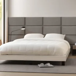 [Neu.Haus] Set de 3 coussins muraux Carpino en velours 60 x 30 cm gris foncé neu.haus