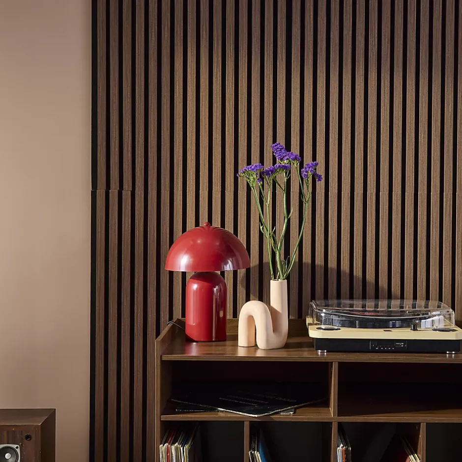 Set de 2 panneaux muraux acoustiques décoratifs en feutrine et MDF noyer 60x120cm - Kyoto-Sweeek Hot