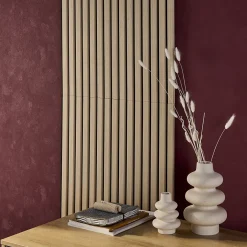 Sweeek Set de 4 panneaux muraux acoustiques décoratifs en feutrine et MDF chêne 60x120cm - Kyoto