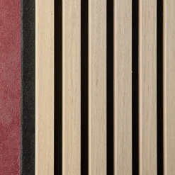 Sweeek Set de 4 panneaux muraux acoustiques décoratifs en feutrine et MDF chêne 60x120cm - Kyoto