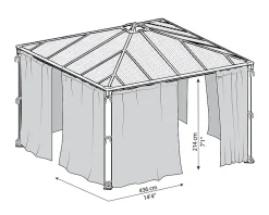 Set moustiquaire pour tonnelle Palermo 4300-Palram Discount