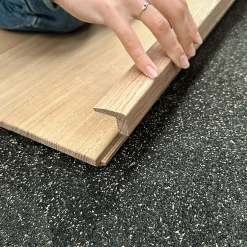 Deschaumes Seuil Arrêt Chêne l. 35mm Long. 1m Parquet Ep. 20mm Brut