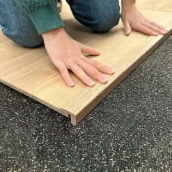 Deschaumes Seuil Arrêt Chêne l. 35mm Long. 2m Parquet Ep. 20mm Brut