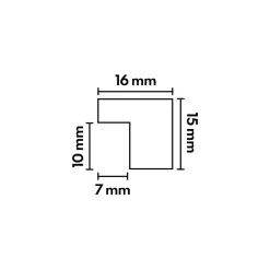 Deschaumes Seuil Arrêt Chêne l. 16mm Long. 1m Parquet Ep. 14mm Brut