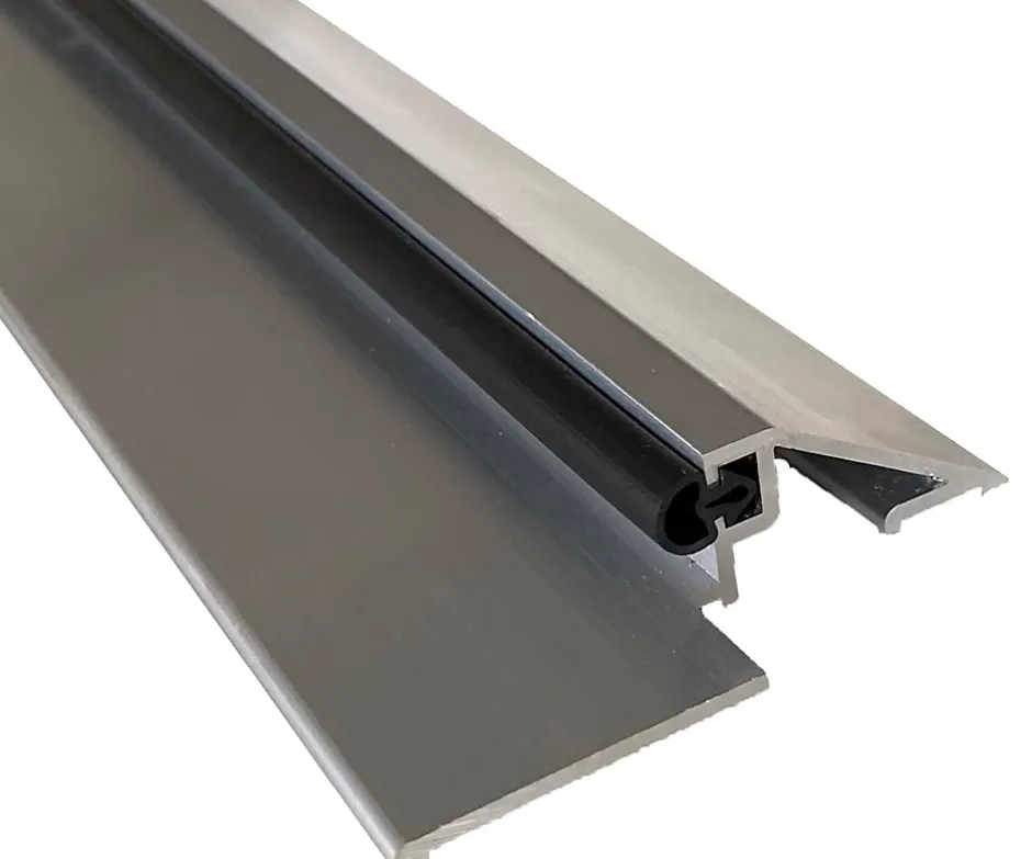 Homewell Seuil de porte PMR (Norme Handicap) alu avec joint et découpe d'angles (Brut, 730mm)& isolation