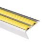 Seuil d'escalier Avec double caoutchouc Power Grip Longueur 134 cm Pré-percé Jaune --Floordirekt Clearance