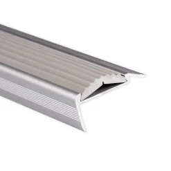 Seuil d'escalier Avec simple caoutchouc Power Grip Longueur: 90 cm Pré-percé Gris-Floordirekt Discount