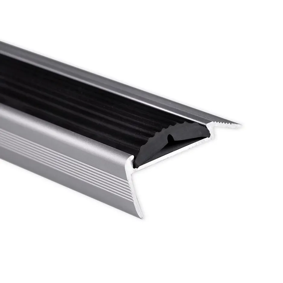 Floordirekt Seuil d'escalier Avec simple caoutchouc Power Grip Longueur: 134 cm Autocollant Noir