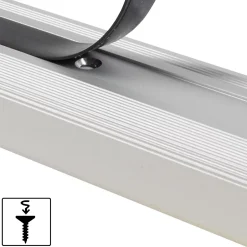 Floordirekt Seuil d'escalier Glory Aluminium anodisé Forme: L Argent M 100 cm