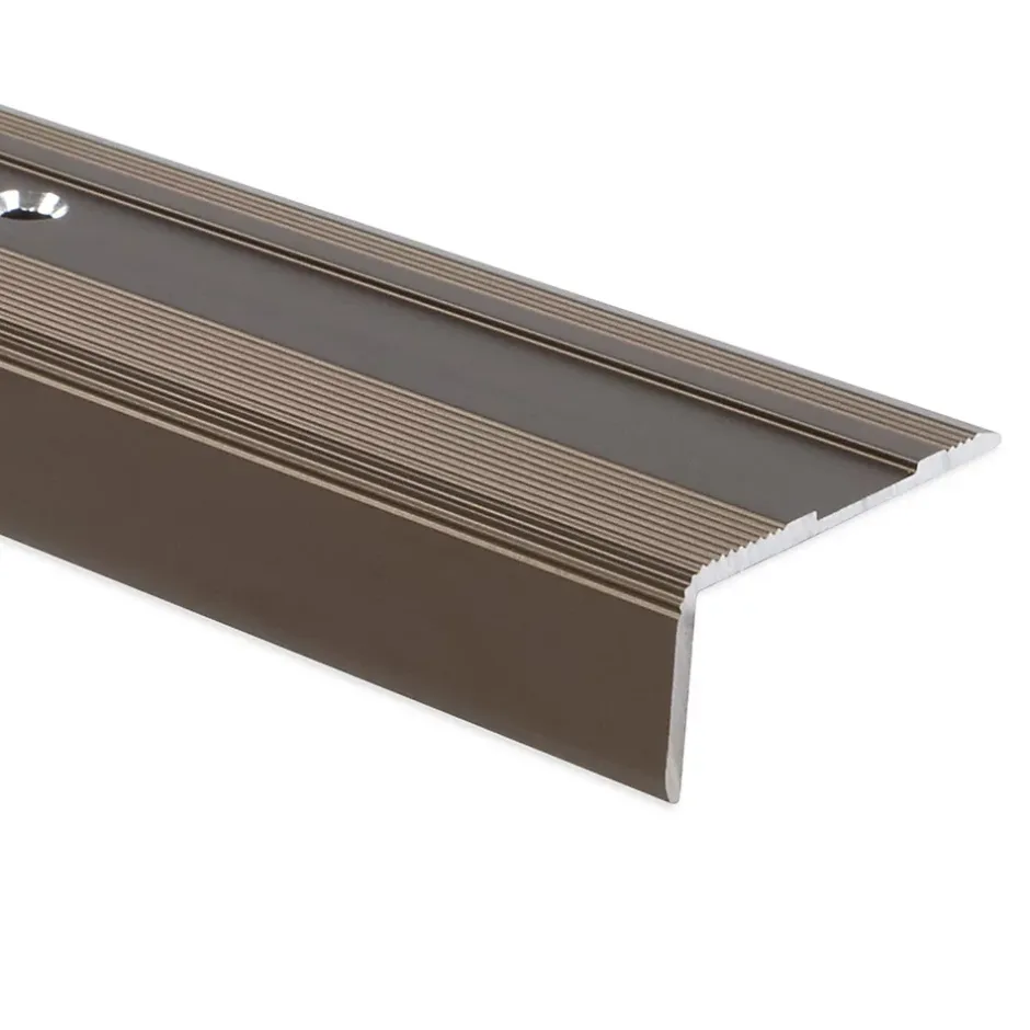 Floordirekt Seuil d'escalier Glory Aluminium anodisé Forme: L Bronze foncé, L : 90 cm