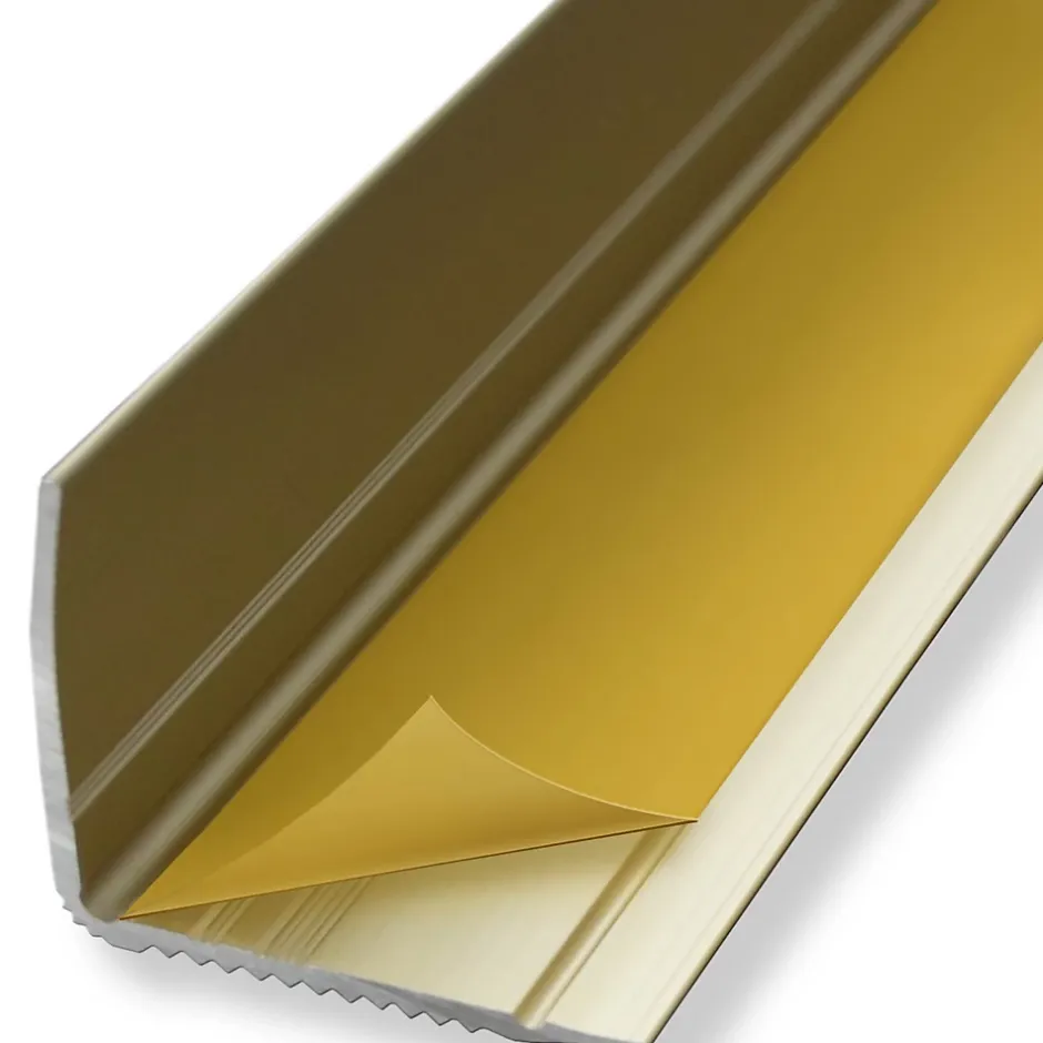 Seuil d'escalier Integral, Forme: L 35 x 30 mm Longueur: 134 cm, Auto-adhésif, Or-Floordirekt Online