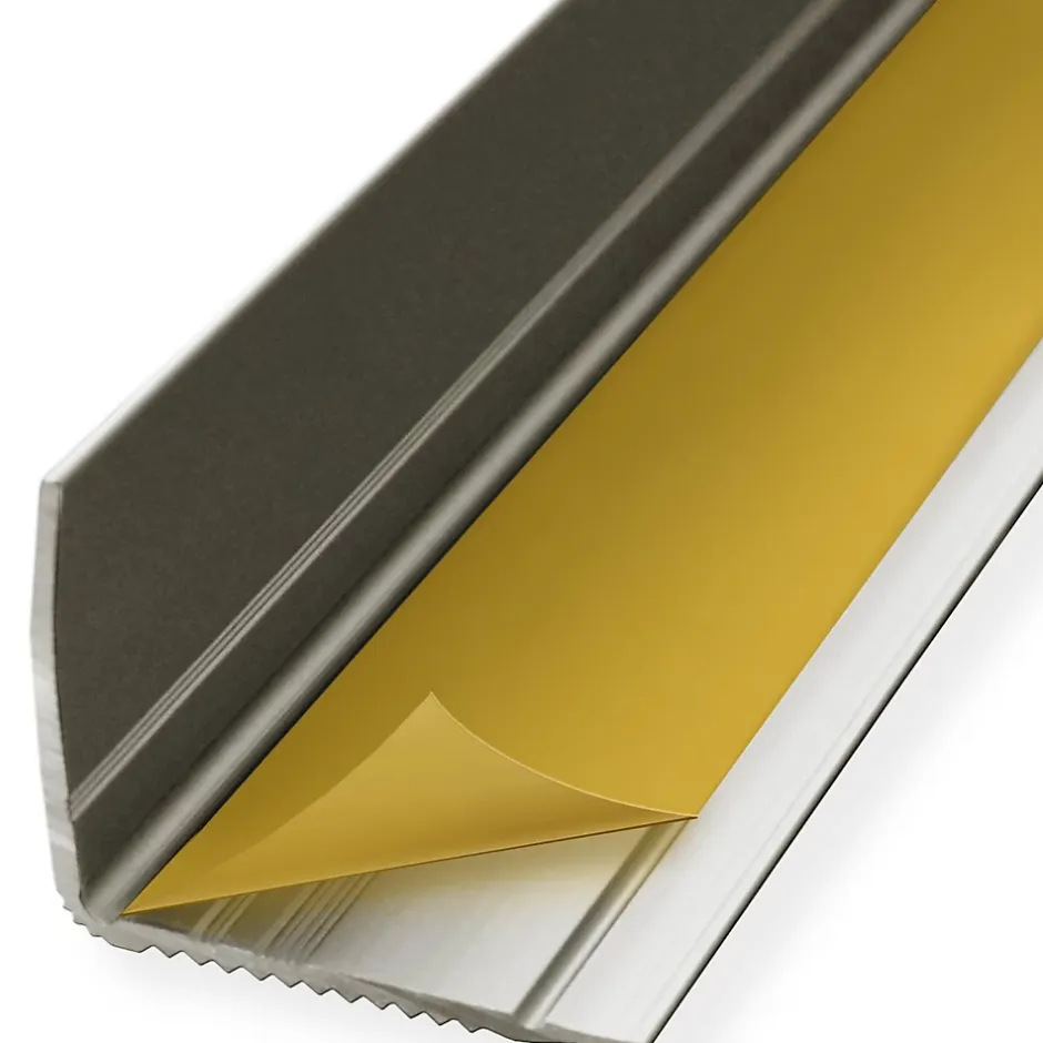 Seuil d'escalier Integral, Forme: L 35 x 30 mm Longueur: 100 cm, Auto-adhésif, Champagne-Floordirekt