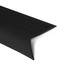 Floordirekt Seuil d'escalier Michigan PVC 45 x 42 mm Noir Longueur: 100 cm