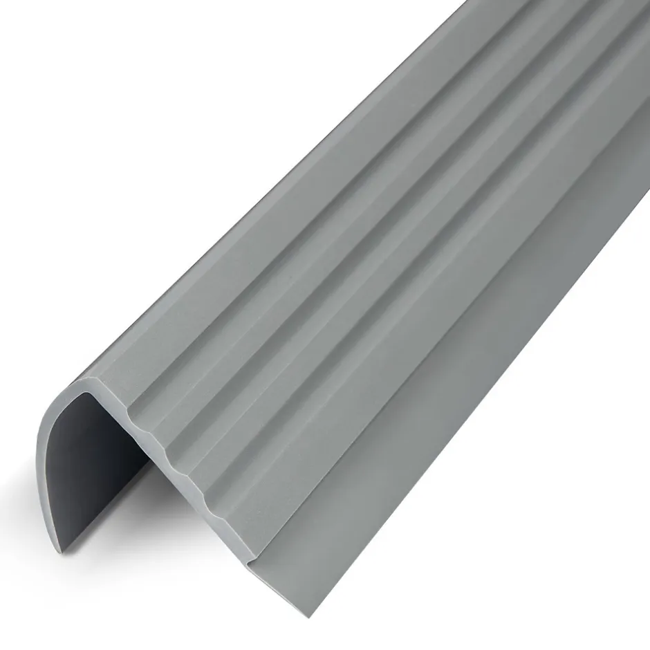 Floordirekt Seuil d'escalier Michigan PVC 45 x 42 mm Gris Longueur: 120 cm