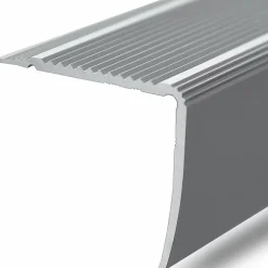 Floordirekt Seuil d'escalier Pré-percé, Forme: L 35 x 30 mm, Longueur: 100 cm, Argent