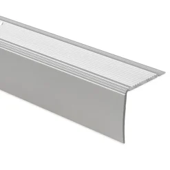 Seuil d'escalier Pré-percé, Forme: L 30 x 20 mm, Longueur: 134 cm, Argent-Floordirekt Hot