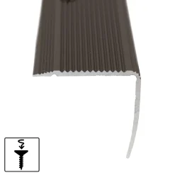 Seuil d'escalier Pré-percé, Forme: L 35 x 30 mm, Longueur: 90 cm, Bronze-Floordirekt Sale