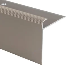 Seuil d'escalier Safety Forme F Aluminium anodisé Bronze clair L 134 cm-Floordirekt Hot