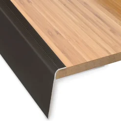 Floordirekt Seuil d'escalier Safety Forme: F Aluminium anodisé Bronze foncé L 134 cm