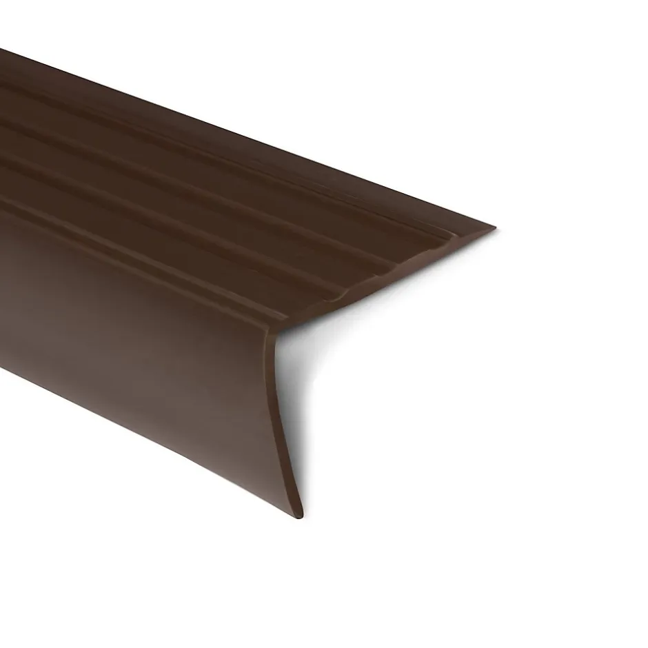 Seuil d'escalier Toronto PVC Montage avec ou sans perçage 40 x 25 mm Marron Longueur: 100 cm-Floordirekt Best