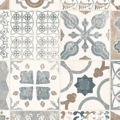 Tarkett Sol Lino - Carreaux de ciment - Naturel - Rouleau de 3m x 4m