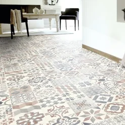 Tarkett Sol Lino - Carreaux de ciment - Naturel - Rouleau de 2m x 2m