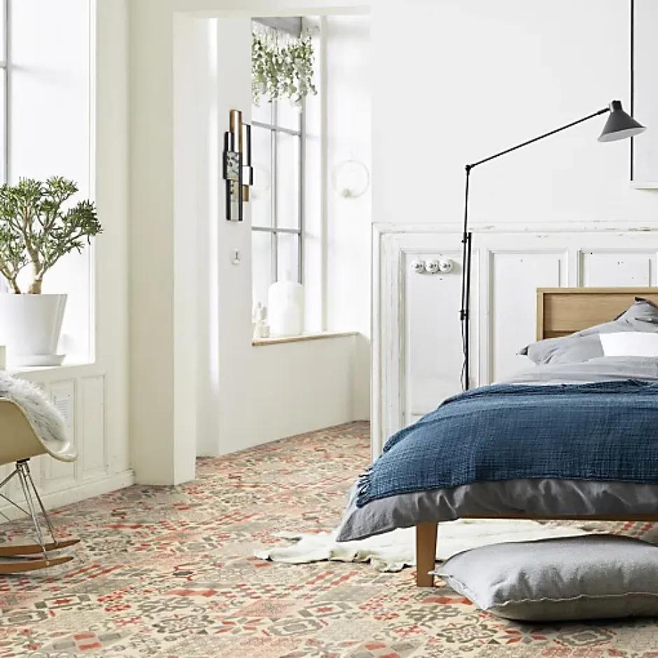 Sol Lino Carreaux de ciment - Brique - Rouleau de 4m x 5m-Tarkett Outlet