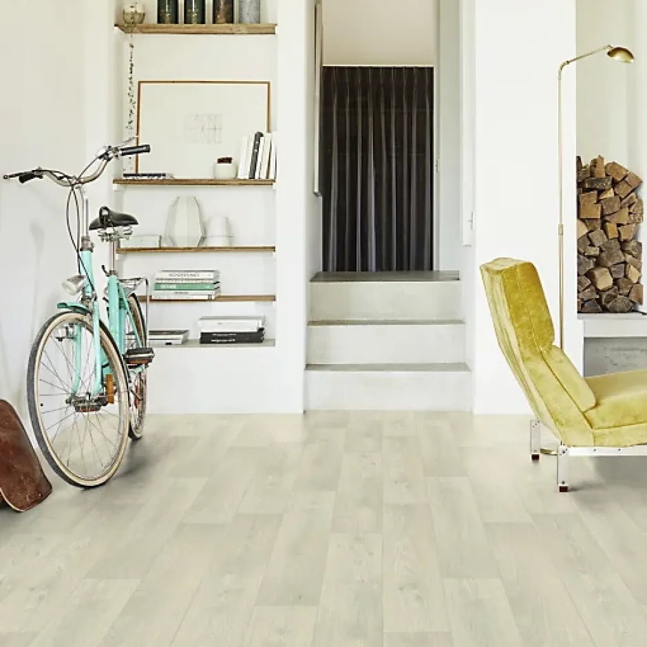 Tarkett Sol PVC Best - Imitation parquet Bois Blanchi - Rouleau de 4m x 3m