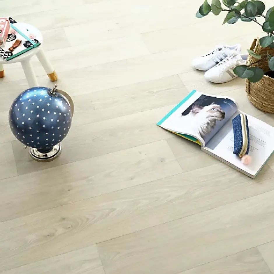 Tarkett Sol PVC Best - Imitation parquet Bois Blanchi - Rouleau de 4m x 3m