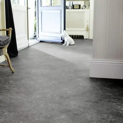 Tarkett Sol PVC Best - Motif Granit Noir Argenté - Echantillon 15 x 20 cm