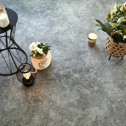 Tarkett Sol PVC Best - Motif Granit Noir Argenté - Rouleau de 3m x 4m