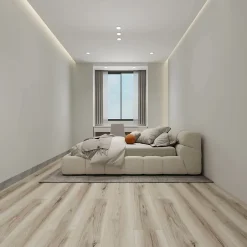 Sol PVC clipsable avec sous couche intégrée- GARANTIE 20 ans - Clair nuance - Dimensions L 122 cm x l 23 cm - Epaisseur 5,5 mm-Rentside Best