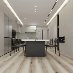 Sol PVC clipsable avec sous couche intégrée- GARANTIE 20 ans - Clair nuance - Dimensions L 122 cm x l 23 cm - Epaisseur 5,5 mm-Rentside Best