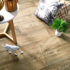 Sol PVC Imitation parquet Mélèze Brun Clair - Rouleau de 4m x 6m-Tarkett Sale