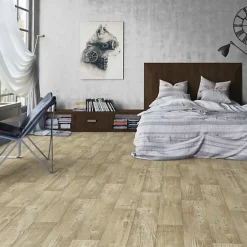 Tarkett Sol PVC Imitation parquet Mélèze Brun Clair - Echantillon 15 x 20 cm