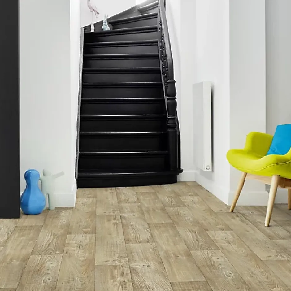 Sol PVC Imitation parquet Mélèze Brun Clair - Rouleau de 4m x 4m-Tarkett Outlet