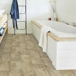 Sol PVC Imitation parquet Mélèze Brun Clair - Rouleau de 4m x 4m-Tarkett Outlet