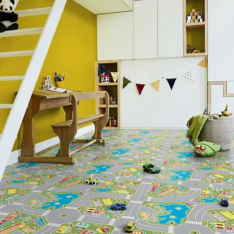 Sol PVC pour enfants - Rues de la ville verte - Echantillon 15 x 20 cm-Tarkett Discount